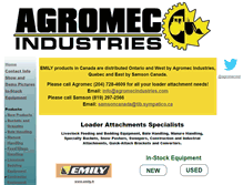 Tablet Screenshot of agromecindustries.com